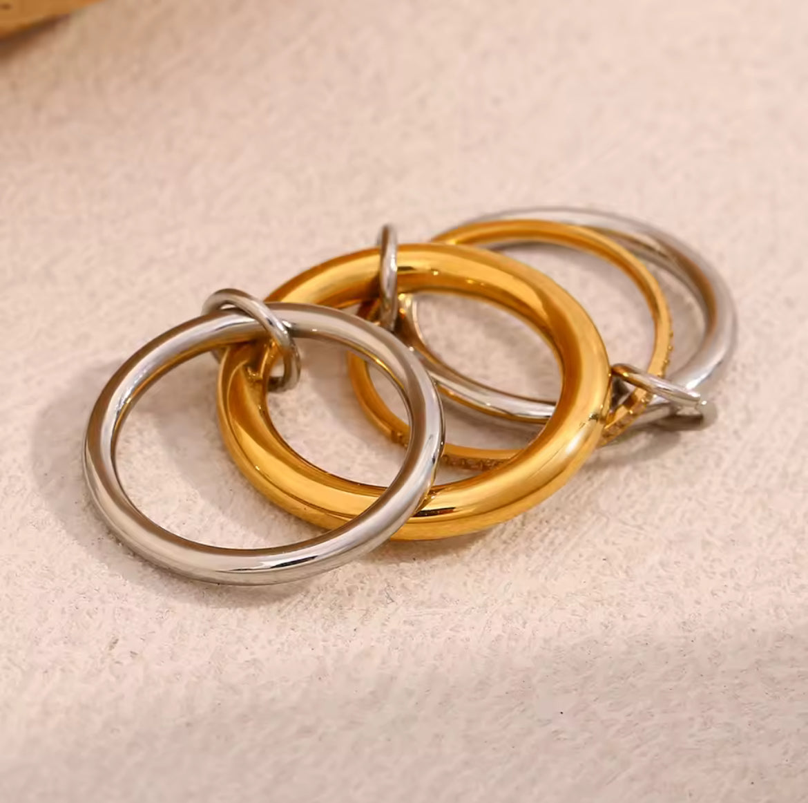 Anillo de diseño apilado en 4 niveles - Richesse accesorios