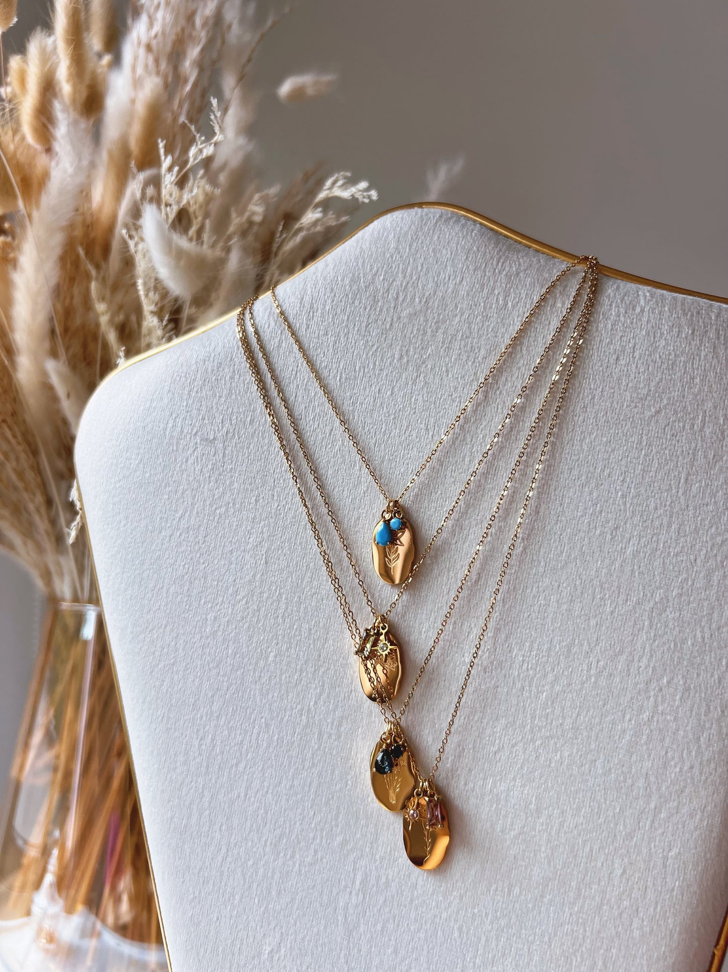 Flor y piedra de nacimiento de julio 7 - Richesse accesorios