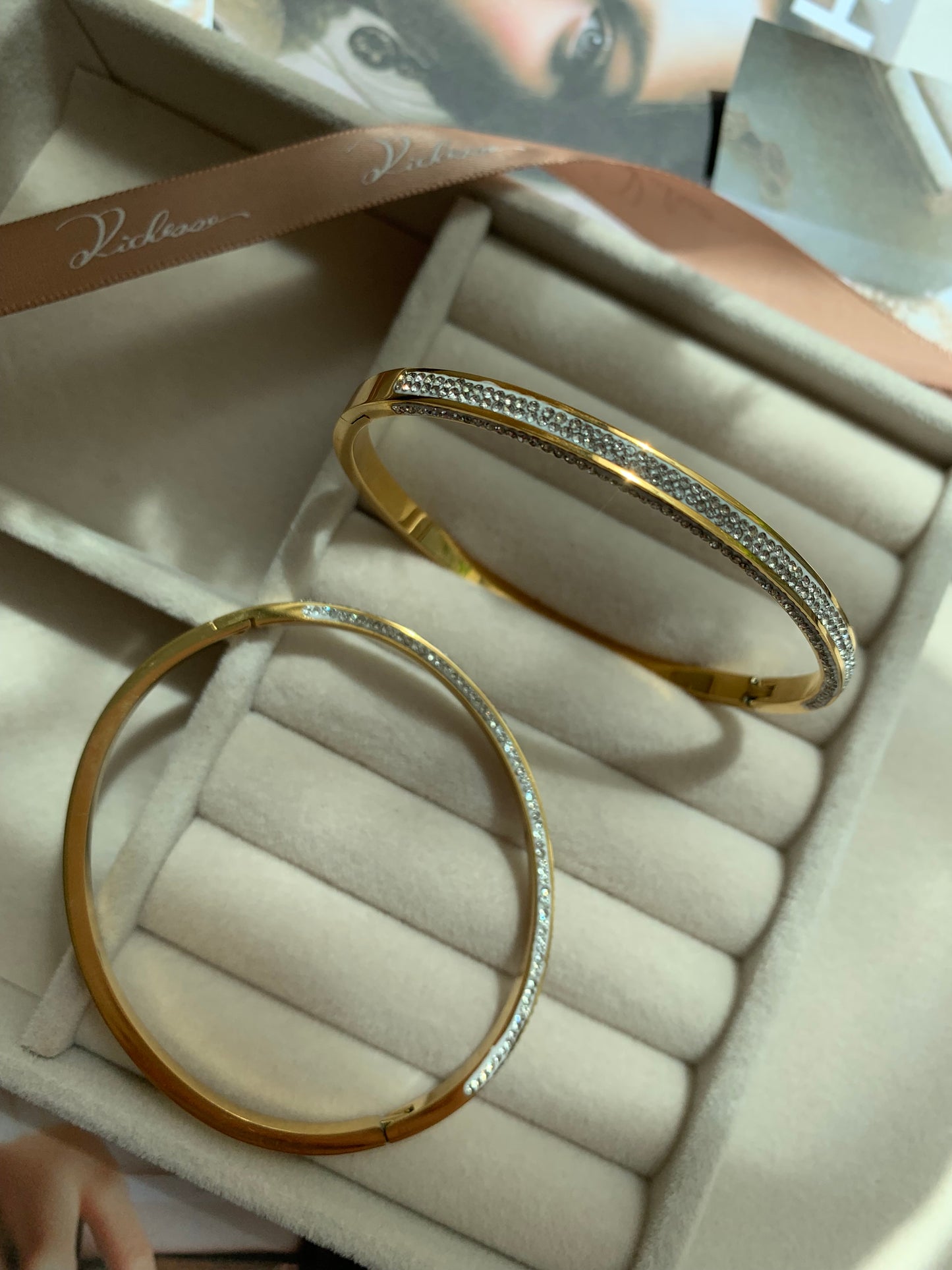 Pulsera Glamour con Diamantes Fragmentados 1pcs - Richesse Jewels