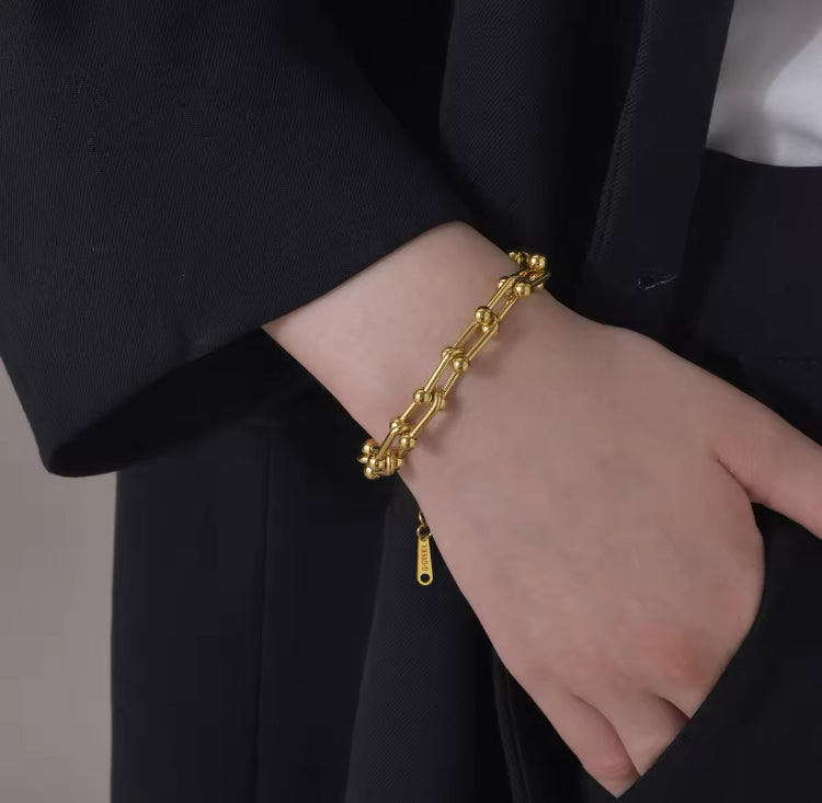 Pulsera Gruesa Estilo Punk en Forma de U - Richesse Jewels