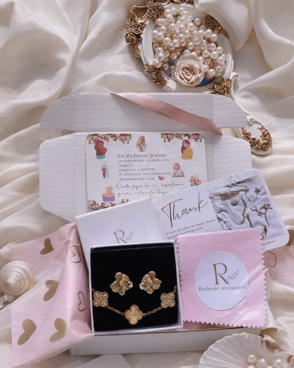joyería minimalista para mujer con acabado premium richesse jewels6557-2