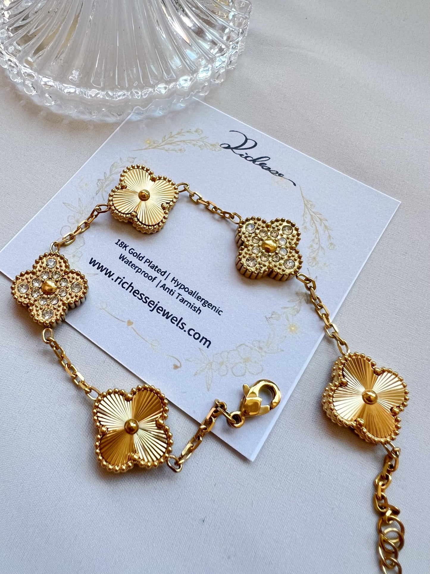 Pulsera Trébol de la Suerte Aphrodite