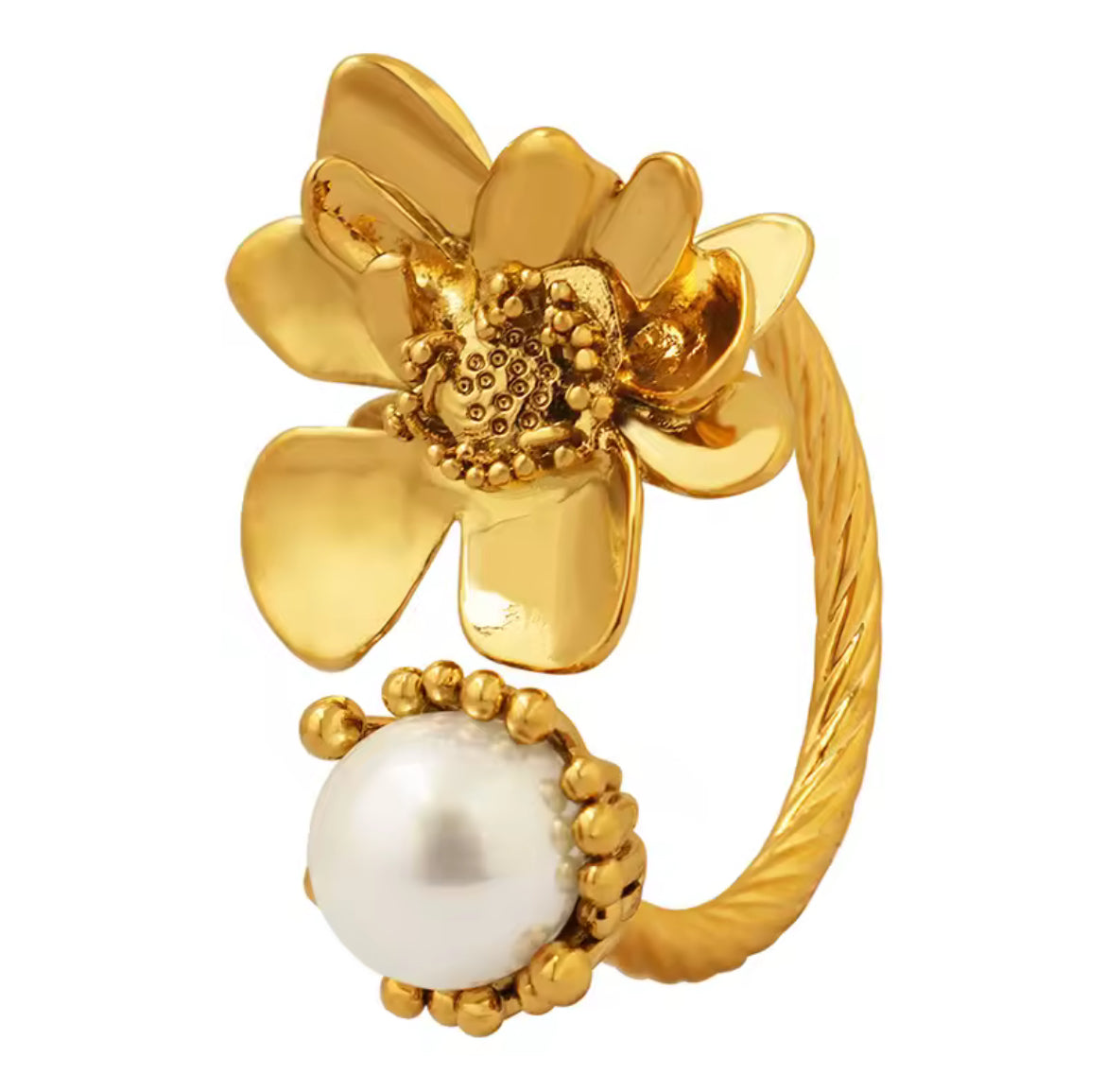 Anillo único de flor vintage francés 1pcs - Richesse Jewels