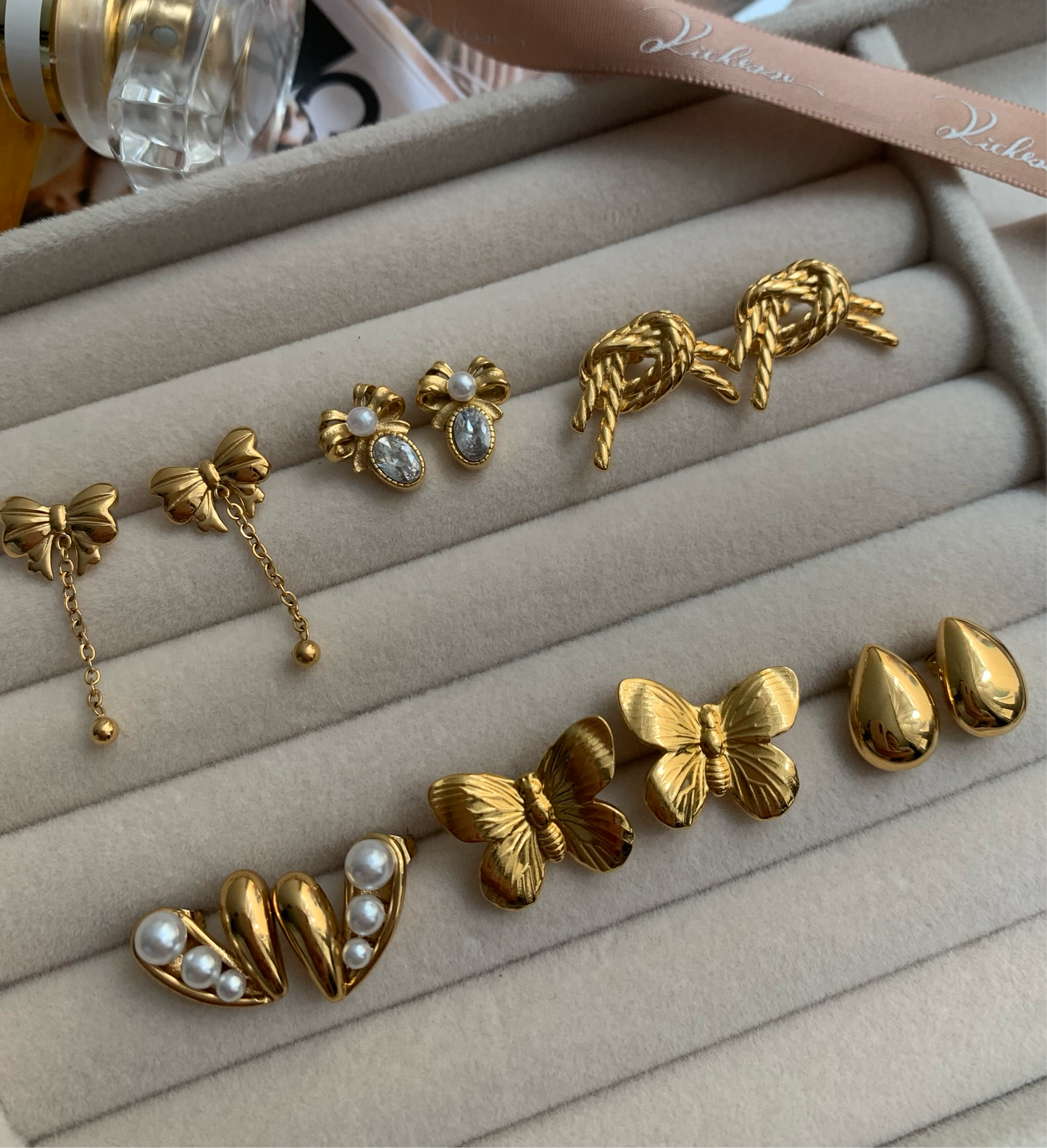 Aretes Lili con Lazo - Richesse Jewels