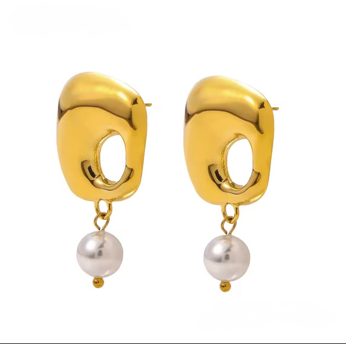 Aretes Lumi Pearl de Perla Dorada - Richesse Jewels