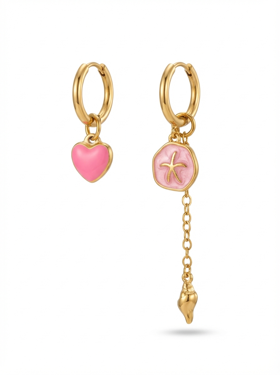 Aretes Océano Rosa - Richesse Jewels