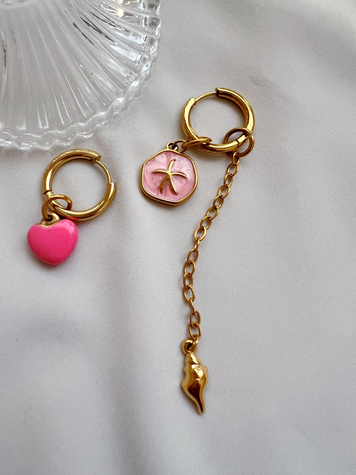 Aretes Océano Rosa - Richesse Jewels