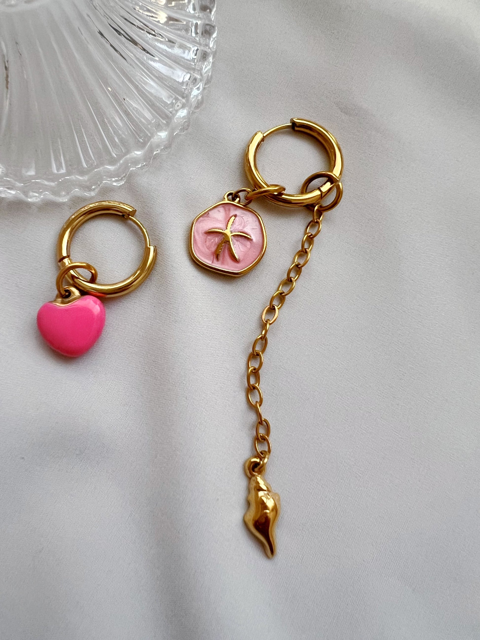 Aretes Océano Rosa - Richesse Jewels