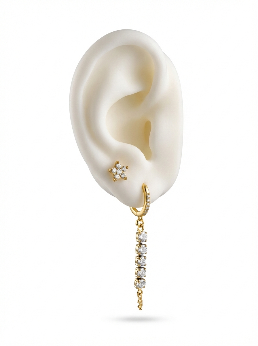 Aretes de Circonia Fina (Par) - Richesse Jewels