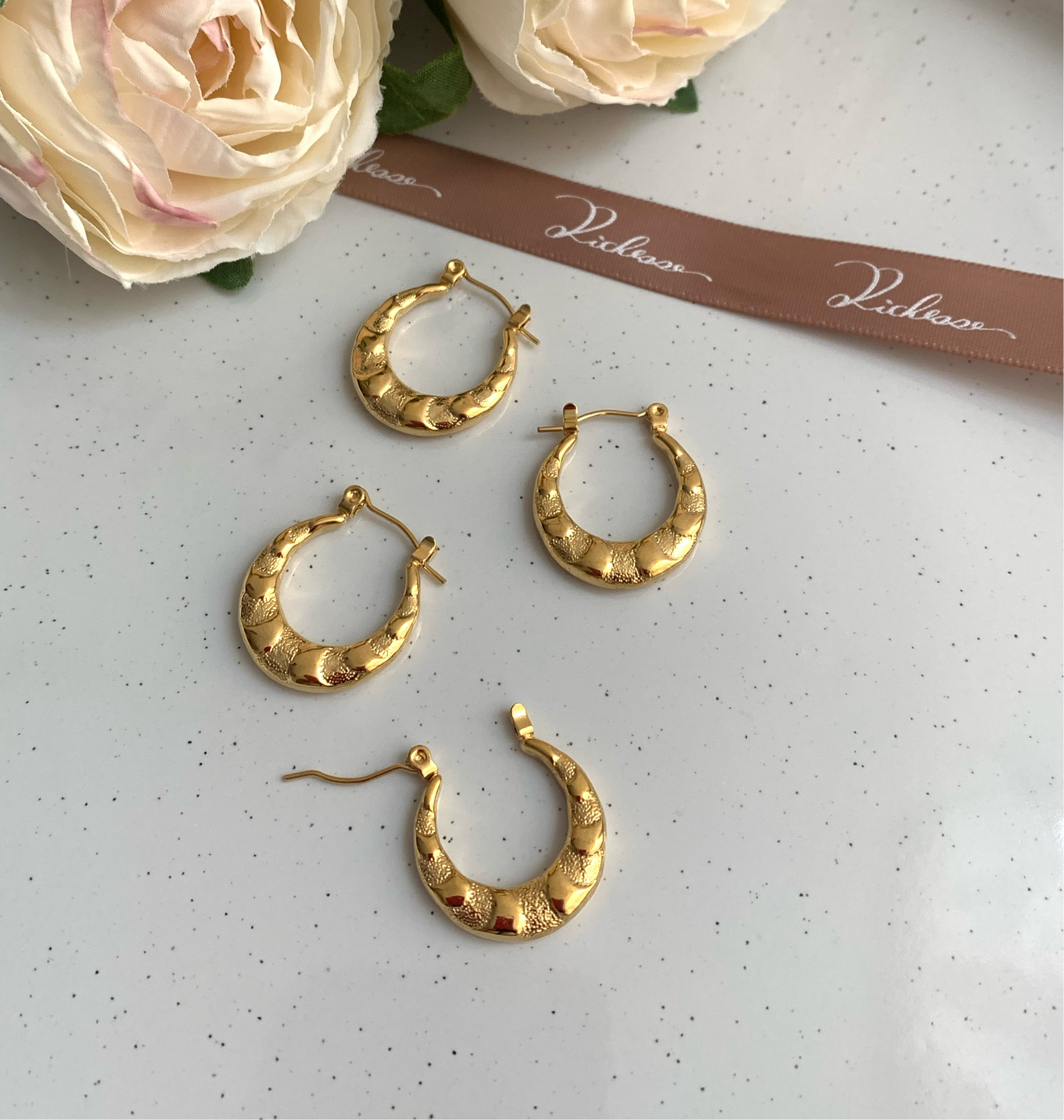 Aretes básicos hoops - Richesse accesorios