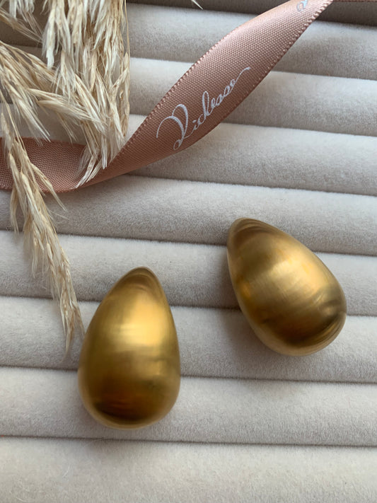 Brushed Teardrop earrings - Richesse Jewels