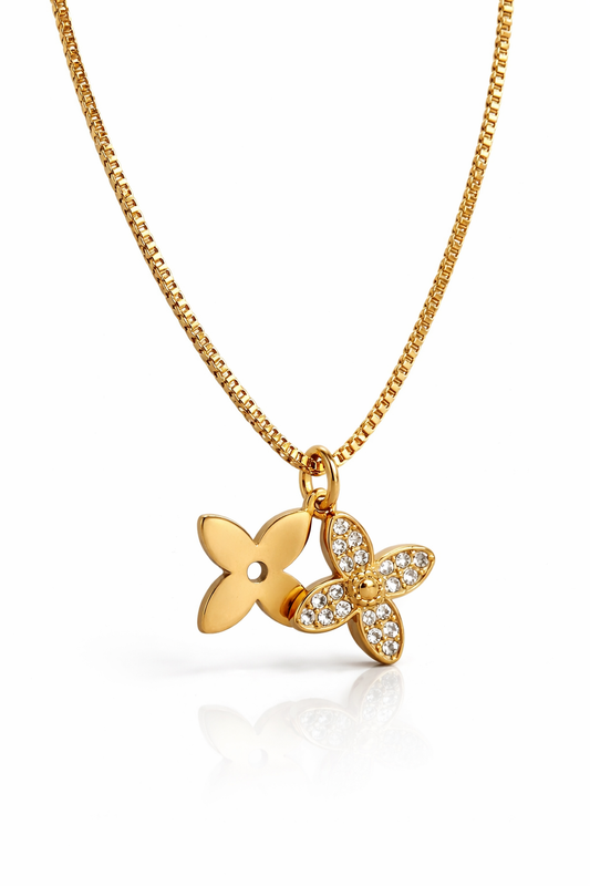 Cadena Doble Flor Lumière - Richesse Jewels