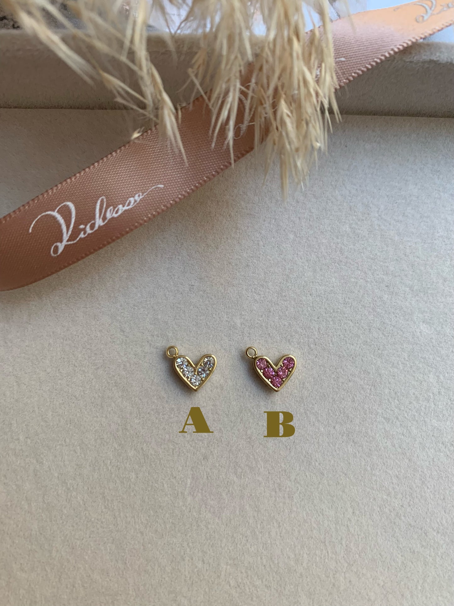 Charm//Corazones con Zirconia Adorable charm - Richesse Jewels