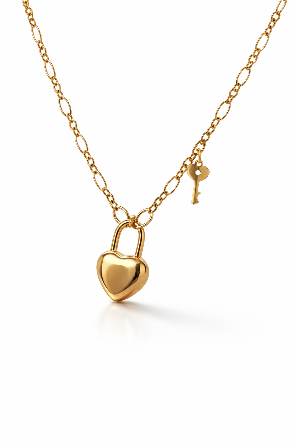 Collar Candado de Corazón – Amor Seguro Regalo de San Valentín - Richesse accesorios6557