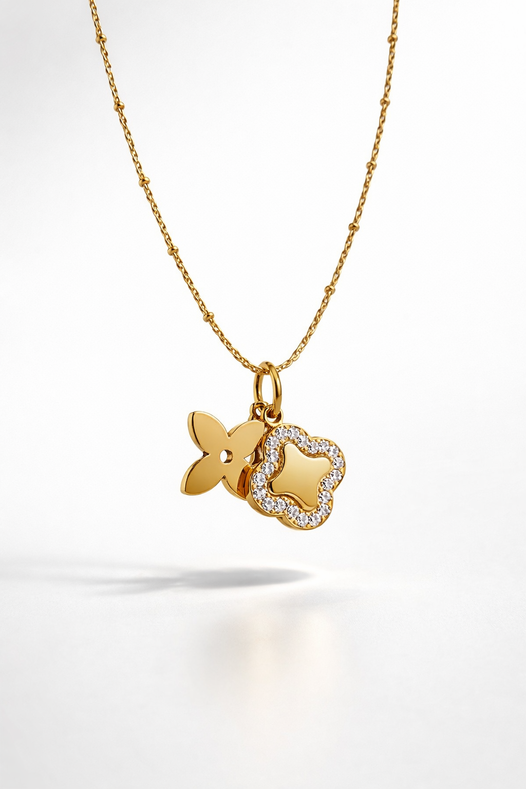 Collar Doble Flor de la Suerte - Richesse Jewels