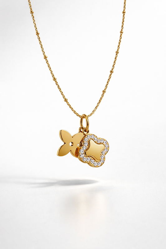 Collar Doble Flor de la Suerte - Richesse Jewels