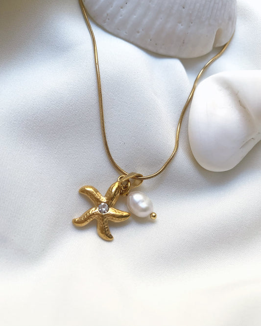 Collar Estrella de Mar y Perla - Richesse Jewels