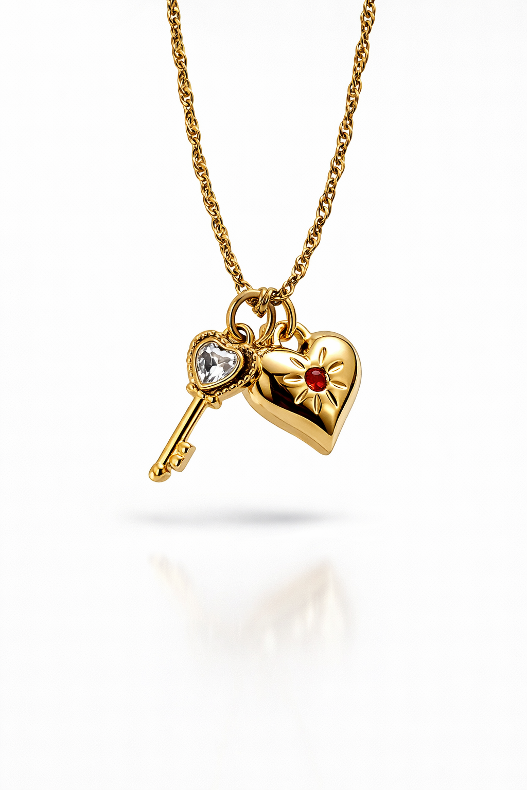 Collar Llave del Corazón – Amor y Promesa Regalo de San Valentín - Richesse accesorios6557