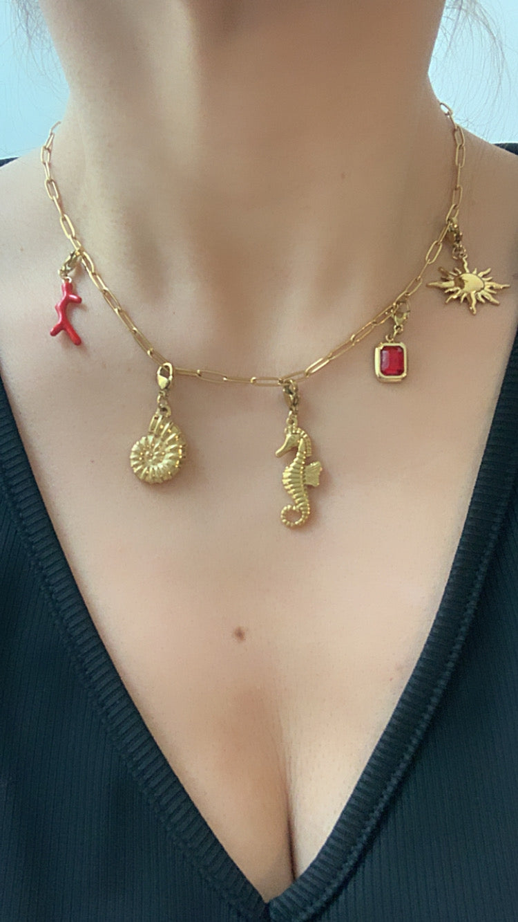 Collar Océano Rojo - Richesse Jewels