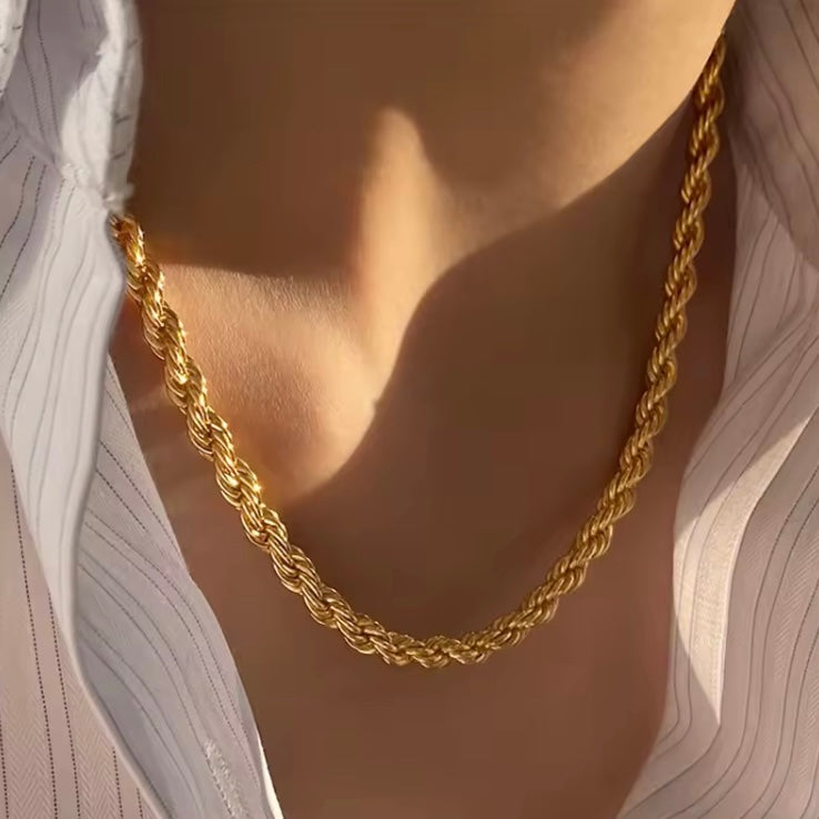 Collar de la Serie Trenza Clásica (Versión Gruesa) - Richesse Jewels
