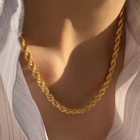 Collar de la Serie Trenza Clásica (Versión Gruesa)