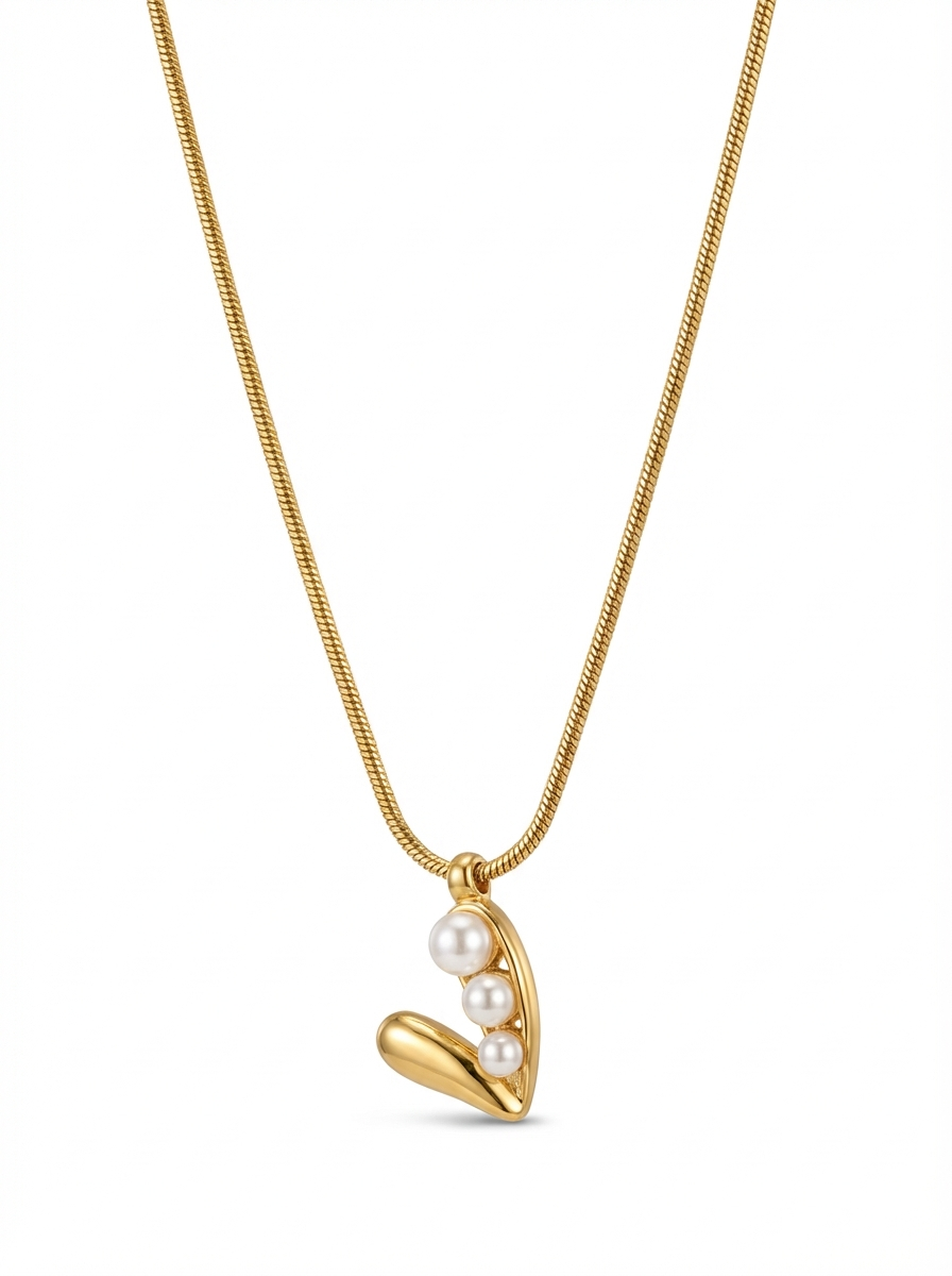 Collars de Corazón Triple Perla - Richesse Jewels