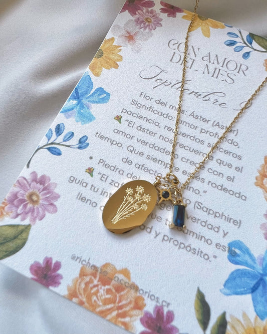Flor de Nacimiento: Aster (Septiembre)9 - Richesse accesorios