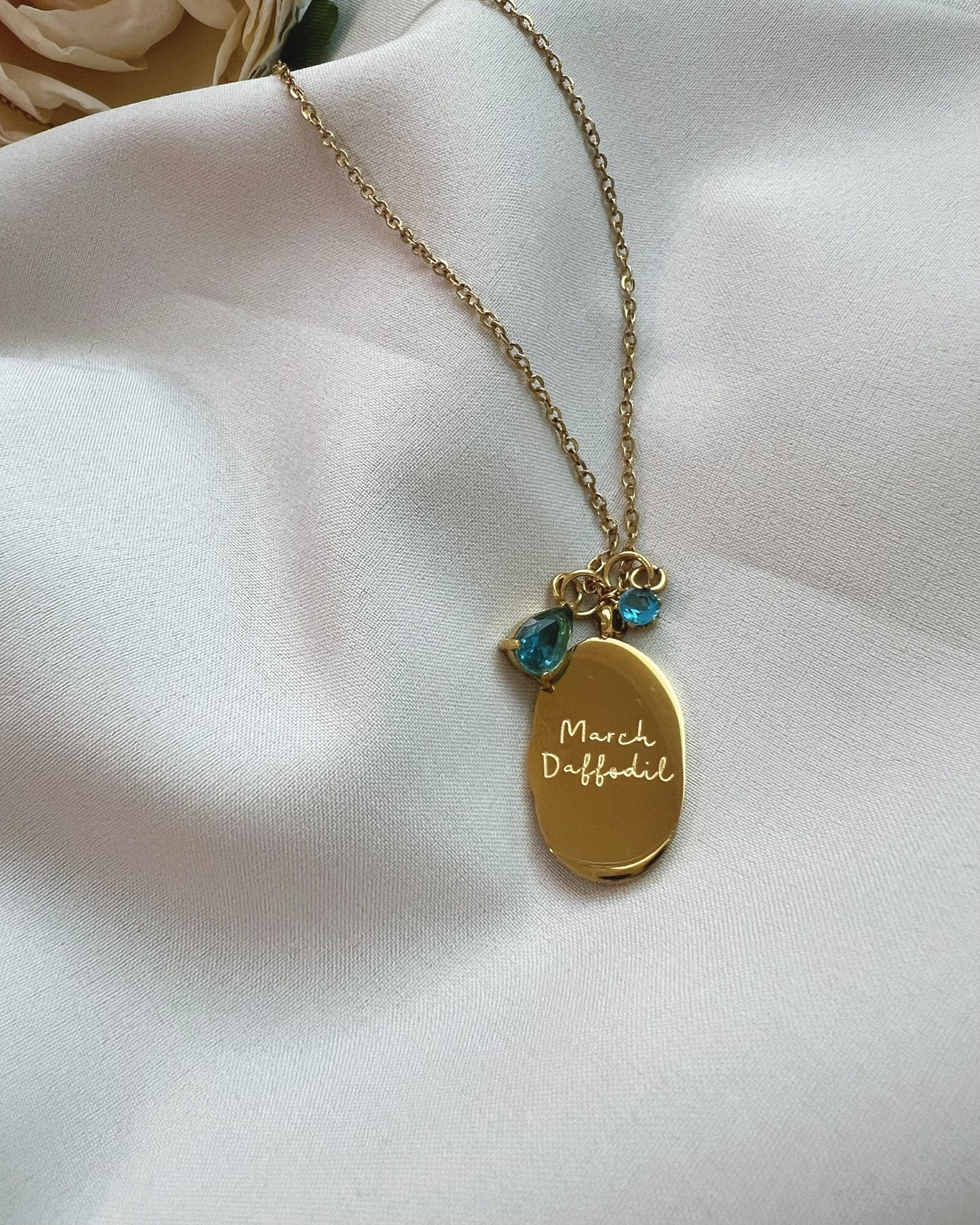 Flor y piedra de nacimiento de marzo 3 - Richesse accesorios