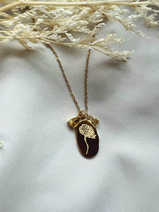 Flor y piedra de nacimiento de noviembre 11 - Richesse accesorios