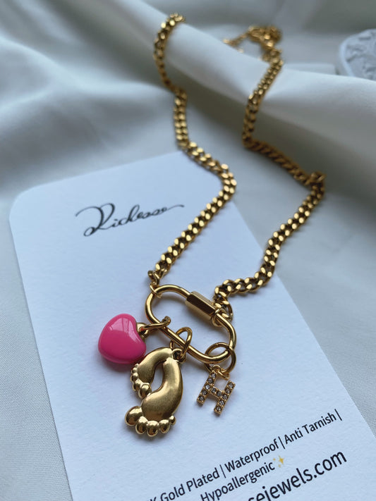 Mi Huellita Rosa collar - Richesse Jewels