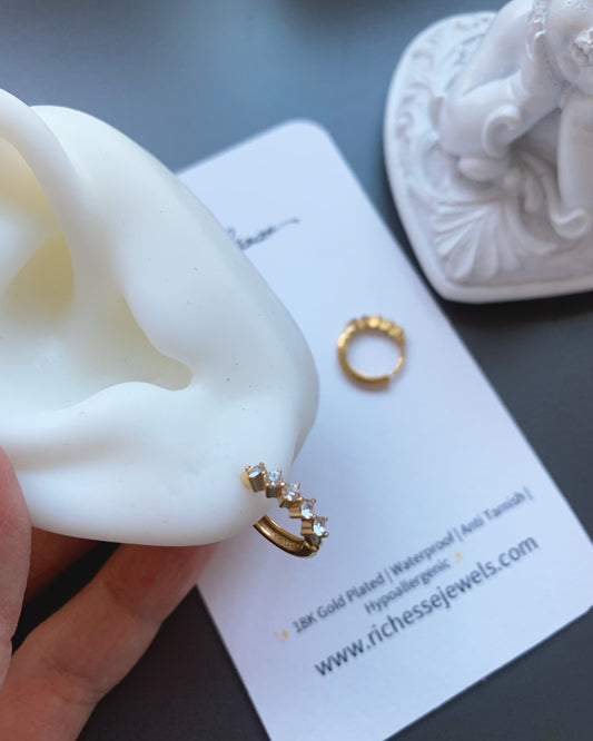Mini hoops con circonias(12mm) - Richesse Jewels