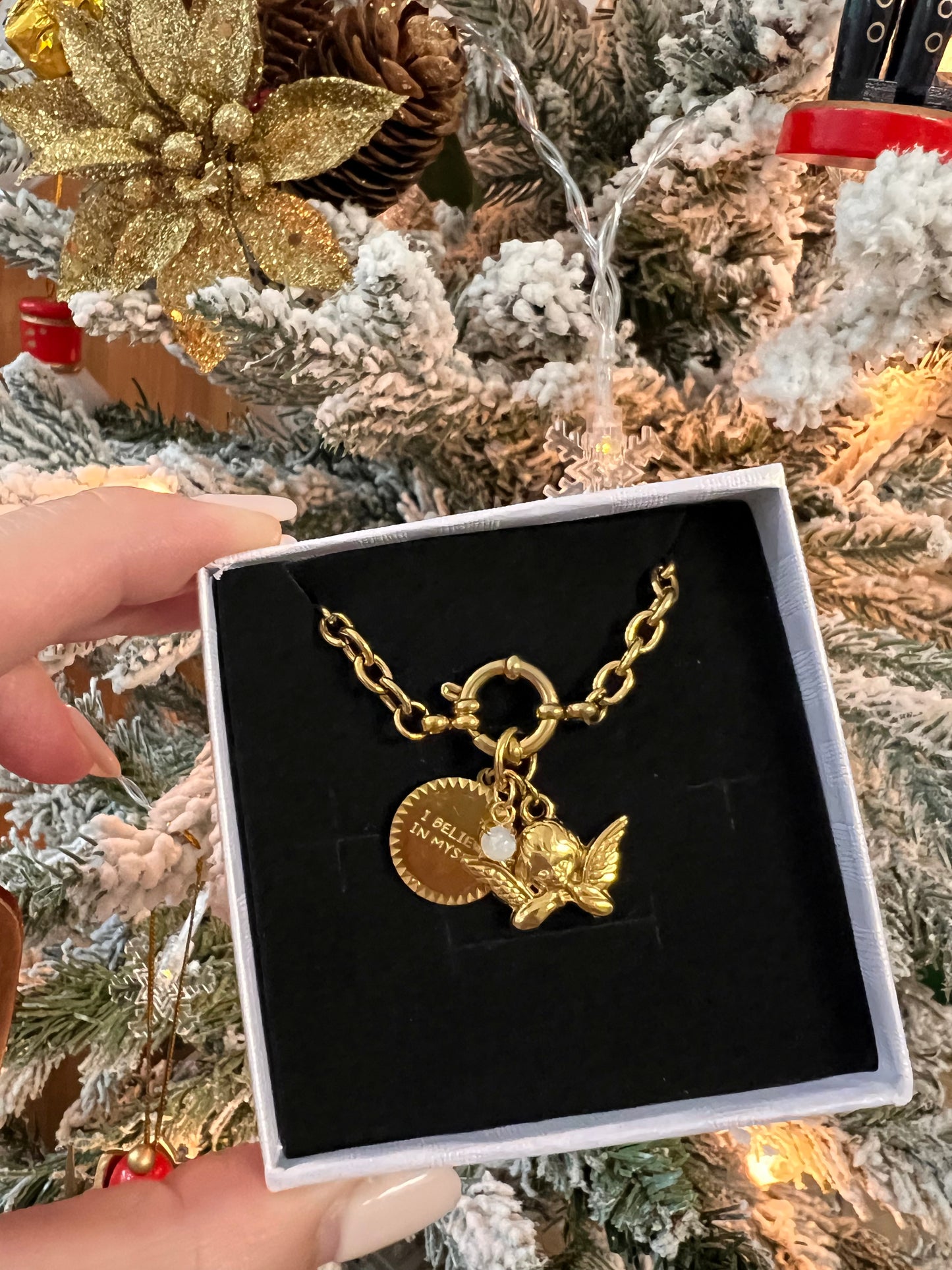 Poder de Ángel – Collar Ópalo + Believe - Richesse accesorios