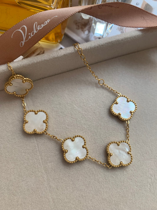 Pulsera Aphrodite Trébol de Cuatro Hojas con Concha 1pcs - Richesse Jewels