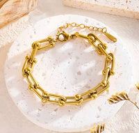 Pulsera Gruesa Estilo Punk en Forma de U