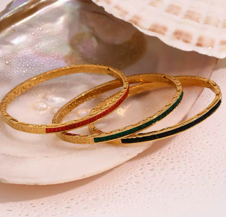 Pulsera Rafael Poder Verde con Diamantes Pequeños - Richesse Jewels