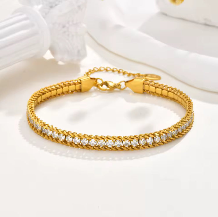 Pulsera tipo tennis brillante - Richesse Jewels