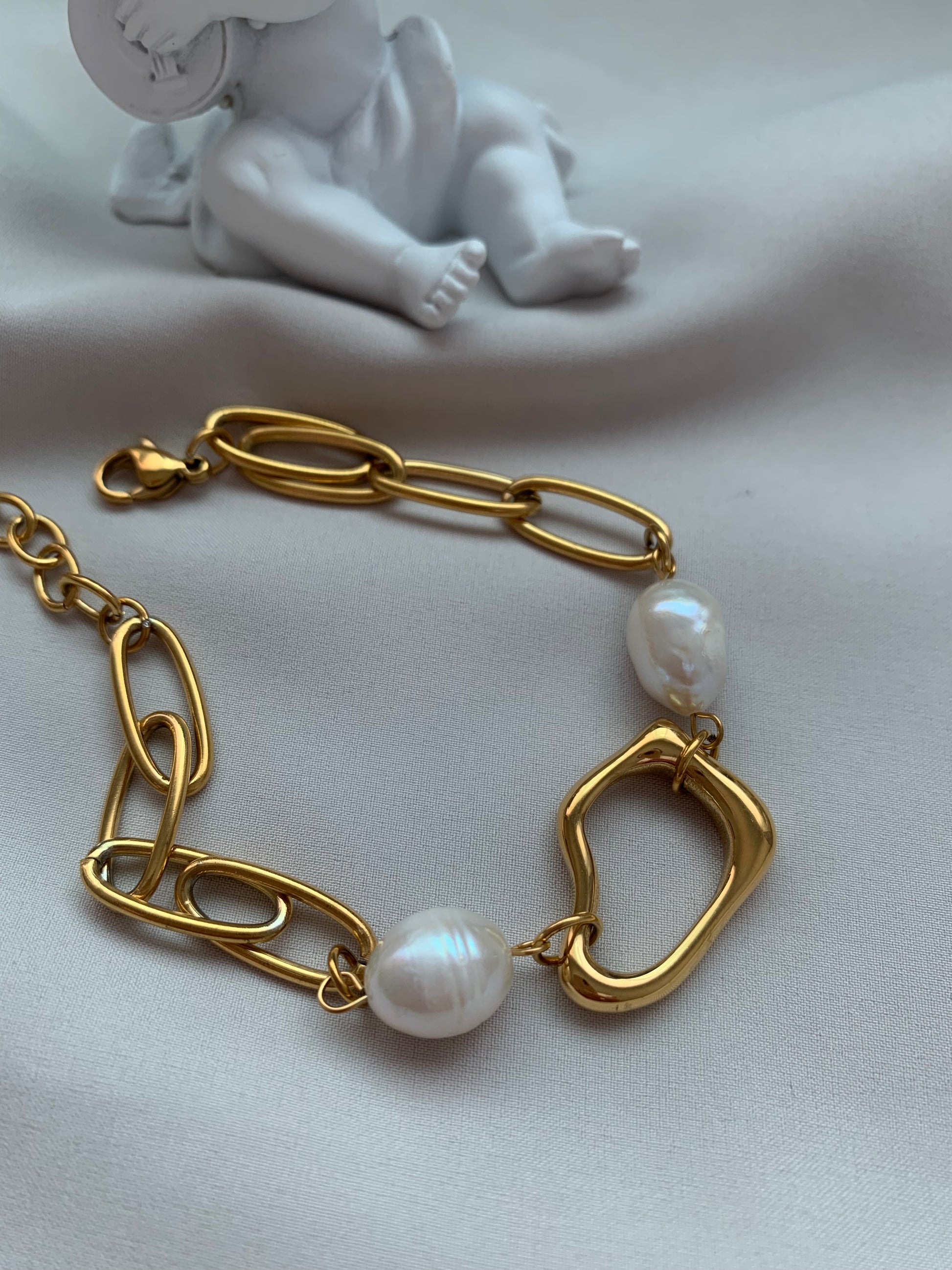 Pulsera Moderna con Perla - Richesse accesorios