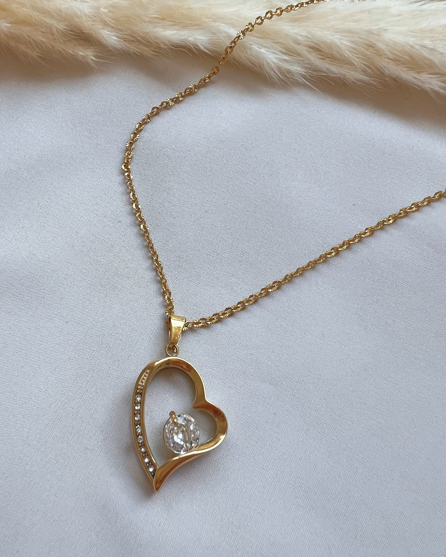 collar elegante de acero inoxidable 316L resistente al agua richesse jewels6557-1